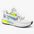 NIKE MEN'S WHITE & GREY MESH RUNNING SHOES WITH NEON ACCENTS