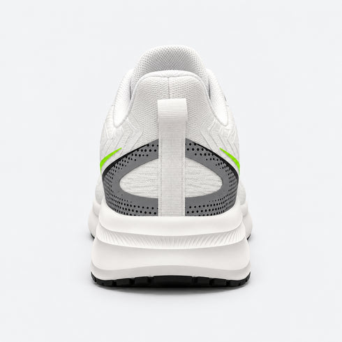 NIKE AIR ZOOM MEN'S WHITE & GREY RUNNING SHOES WITH GREEN ACCENTS