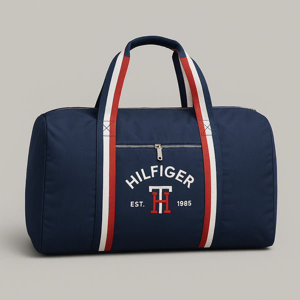 TOMMY HILFIGER EMBROIDERED DUFFLE BAG