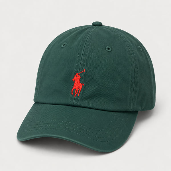 POLO RALPH LAUREN SMALL PONY COTTON CHINO CAP - GREEN