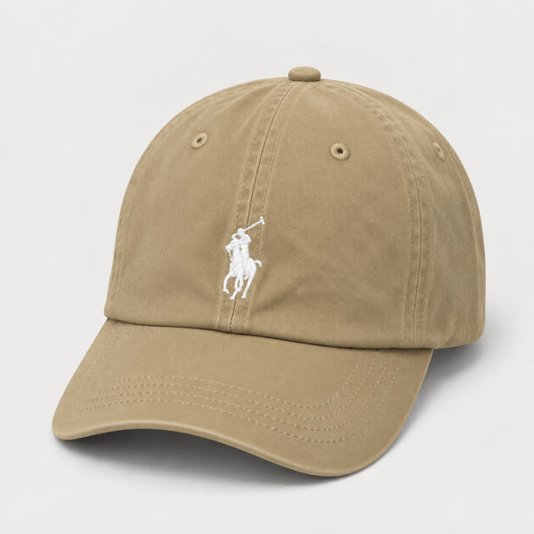 POLO RALPH LAUREN SMALL PONY COTTON CHINO CAP - KHAKI