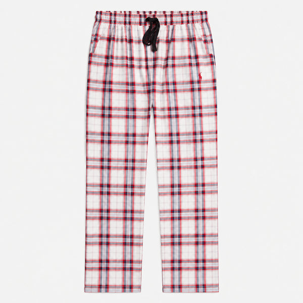 RALPH LAUREN CHECKED DRAWSTRING TROUSERS