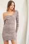 FOREVER 21 MARLED OFF-THE SHOULDER MINI SWEATER DRESS
