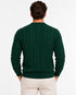 LORO PIANA MEN'S PREMIUM CABLE KNIT CREW NECK SWEATER – FOREST GREEN