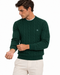LORO PIANA MEN'S PREMIUM CABLE KNIT CREW NECK SWEATER – FOREST GREEN