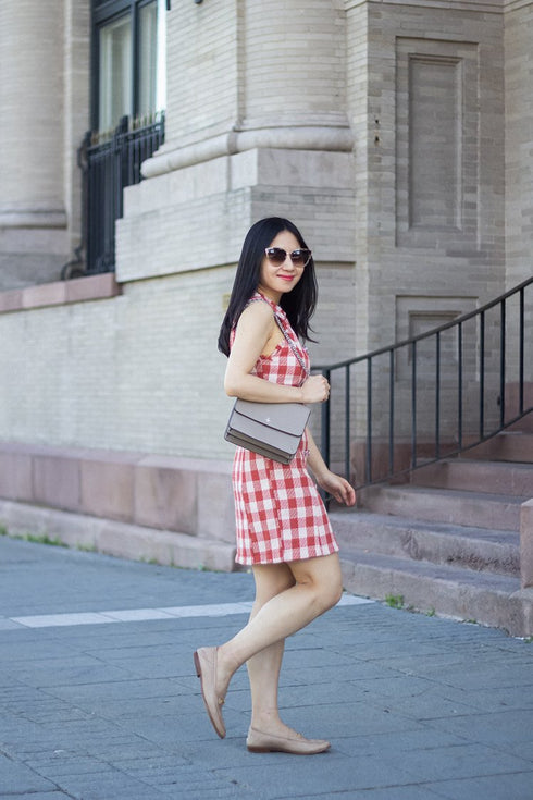 FOREVER 21 PLAID DOUBLE-BREASTED MINI DRESS