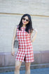 FOREVER 21 PLAID DOUBLE-BREASTED MINI DRESS