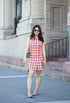 FOREVER 21 PLAID DOUBLE-BREASTED MINI DRESS