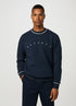 HACKETT SIGNATURE CURVE LOGO SWEATSHIRT - NAVY