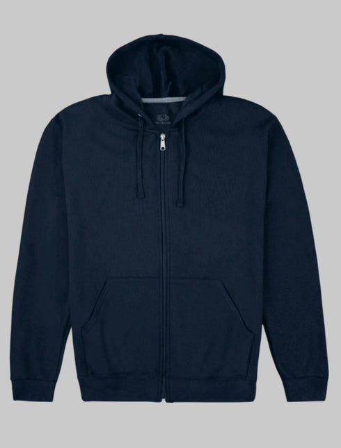 FRUIT OF THE LOOM EVERSOFT FLEECE FULL ZIP HOODIE SWEATSHIRT