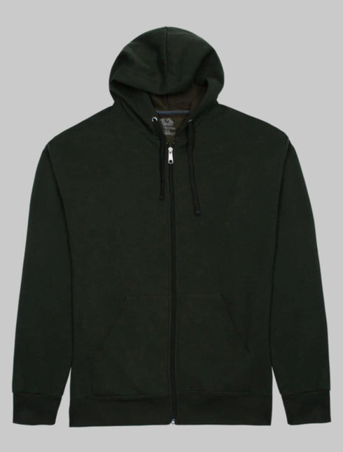 FRUIT OF THE LOOM EVERSOFT FLEECE FULL ZIP HOODIE SWEATSHIRT