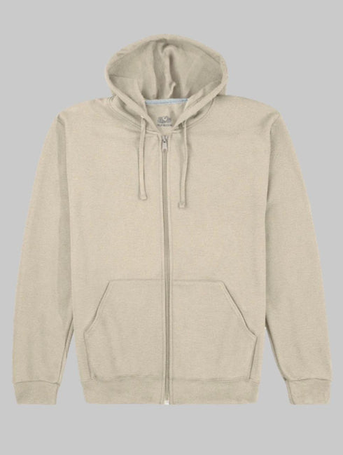 FRUIT OF THE LOOM EVERSOFT FLEECE FULL ZIP HOODIE SWEATSHIRT