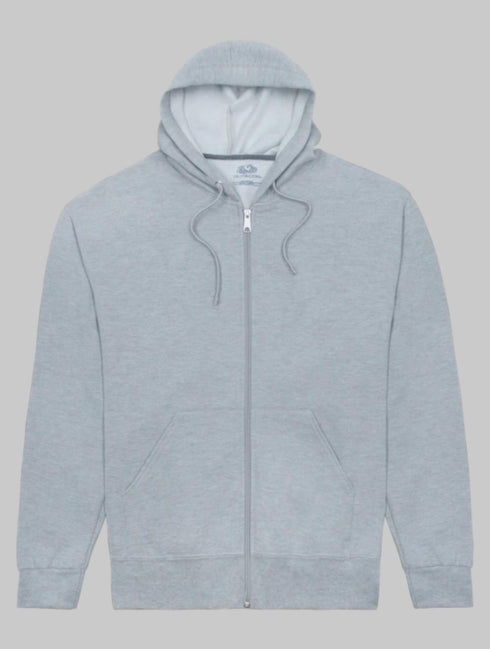 FRUIT OF THE LOOM EVERSOFT FLEECE FULL ZIP HOODIE SWEATSHIRT