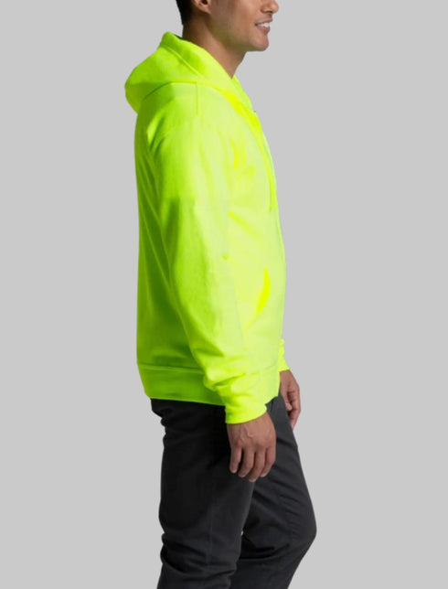 FRUIT OF THE LOOM EVERSOFT FLEECE FULL ZIP HOODIE SWEATSHIRT