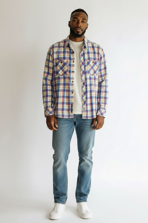 NEXT CHECK BRUSHED FLANNEL SHIRT