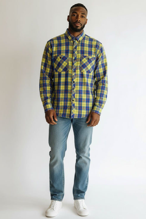 NEXT CHECK BRUSHED FLANNEL SHIRT