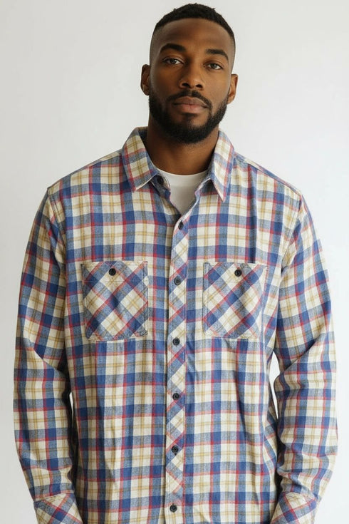 NEXT CHECK BRUSHED FLANNEL SHIRT