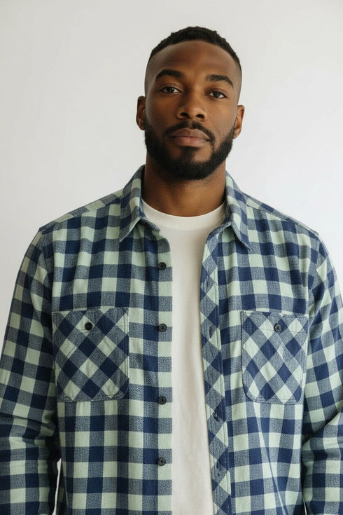 NEXT CHECK BRUSHED FLANNEL SHIRT