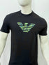 EMPORIO ARMANI REFLECTIVE CAMO LOGO PRINT T-SHIRT