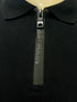BALMAIN SLIM FIT ZIP FASTENING WITH LEATHER PATCH POLO SHIRT