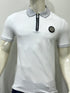 BALMAIN SLIM FIT STRIPED COLLAR ZIP FASTENING POLO