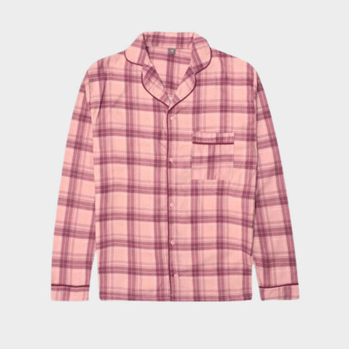 ZEEMAN FLANNEL NIGHTSUIT PAJAMAS - DARK PINK