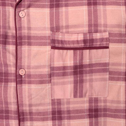 ZEEMAN FLANNEL NIGHTSUIT PAJAMAS - DARK PINK