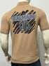 BALMAIN SLIM FIT LOGO PATCH POLO SHIRT - BEIGE