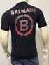 BALMAIN RUBBER LOGO POLO SHIRT – METALLIC B BUTTON EDITION - BLACK