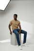 BALMAIN SLIM FIT LOGO PATCH POLO SHIRT - BEIGE