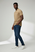 BALMAIN SLIM FIT LOGO PATCH POLO SHIRT - BEIGE