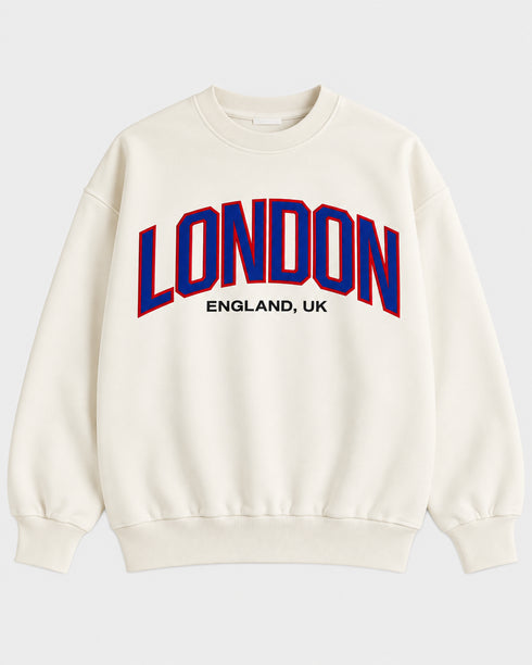 PULL&BEAR LONDON EMBROIDERED SWEATSHIRT