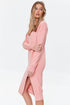 FOREVER 21 RIBBED-TRIM SWEATER DRESS
