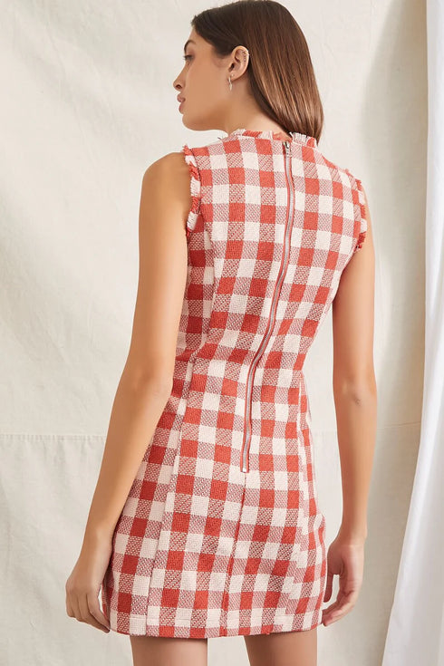 FOREVER 21 PLAID DOUBLE-BREASTED MINI DRESS