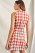 FOREVER 21 PLAID DOUBLE-BREASTED MINI DRESS