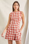 FOREVER 21 PLAID DOUBLE-BREASTED MINI DRESS