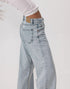 MOTEL LOW RISE PARALLEL JEANS IN 80s LIGHT BLUE WASH