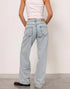 MOTEL LOW RISE PARALLEL JEANS IN 80s LIGHT BLUE WASH