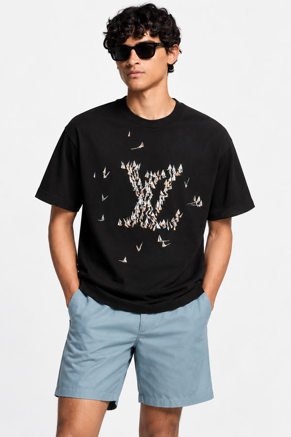 LOUIS VUITTON EMBROIDERED COTTON T-SHIRT