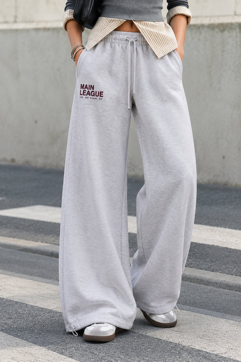 SINSAY MAIN LEAGUE WIDE LEG ADJUSTABLE HEM JOGGERS