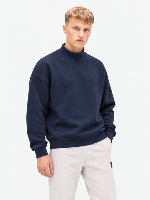 PREMIUM MOCK NECK SWEATSHIRT – NAVY