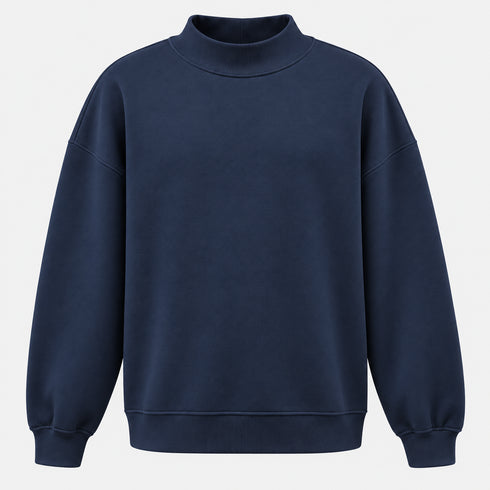 PREMIUM MOCK NECK SWEATSHIRT – NAVY