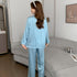 SILK NIGHTWEAR SUIT ALLOVER HEART PRINT