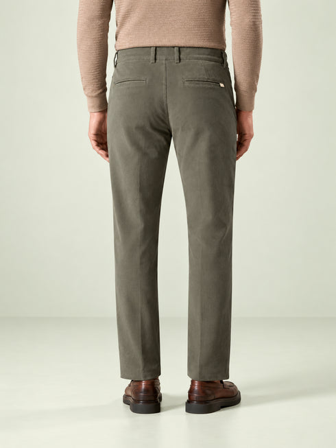 ANGELICO MEN'S CORDUROY CHINO – OLIVE GREEN