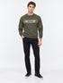BOSS OLIVE GREEN LOGO LIGHTWEIGHT SWEATSHIRT