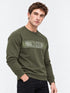 BOSS OLIVE GREEN LOGO LIGHTWEIGHT SWEATSHIRT