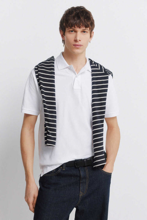 SPRINGFIELD REGULAR FIT BASIC POLO - WHITE