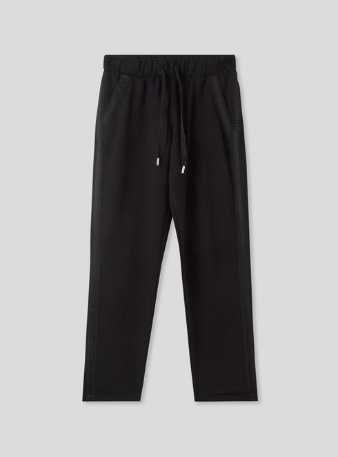 TERRANOVA SATIN-EFFECT TROUSERS WITH SIDE STRIPE