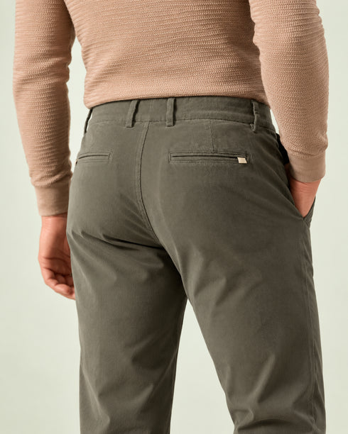 ANGELICO MEN'S CORDUROY CHINO – OLIVE GREEN