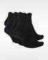 NIKE COTTON WITH DRI-FIT TECHNOLOGY SOCKS PACK OF 6 - BLACK